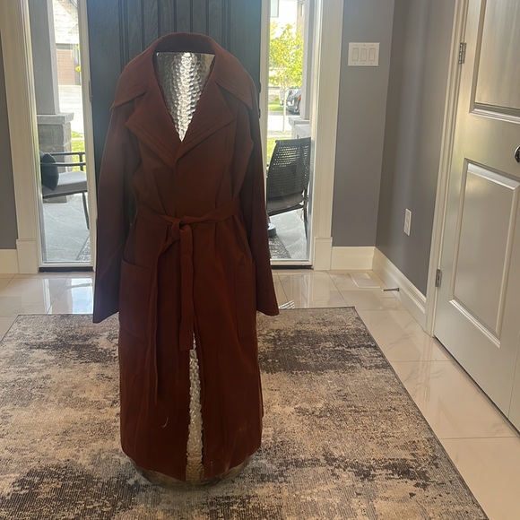 A fabulous vintage 1970s rust coloured ultra suede wrap coat by famous bridling - Picture 15 of 16